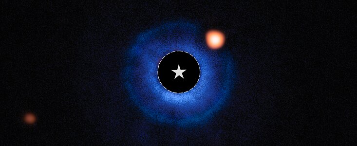 High-contrast coronograph image of TWA 7b