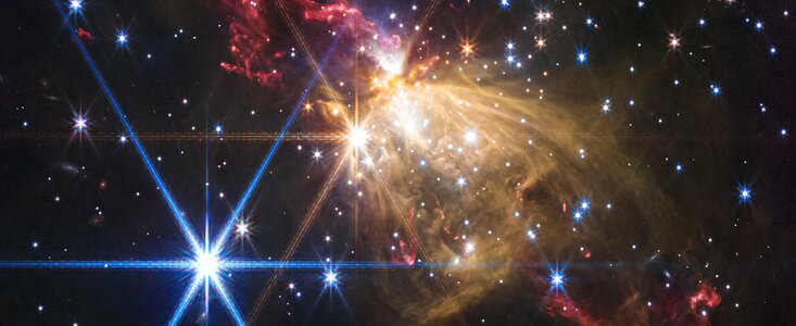 Stellar jet in Sh2-284 (NIRCam image)