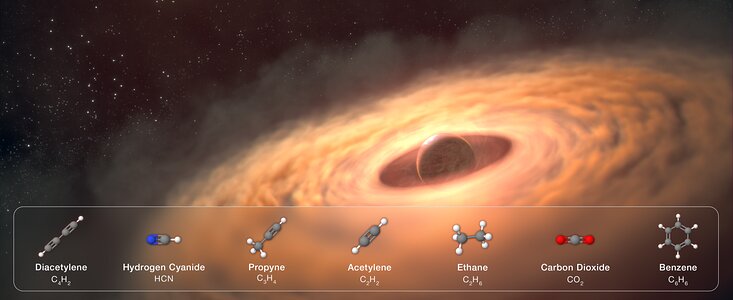 Illustration of moon-forming disc