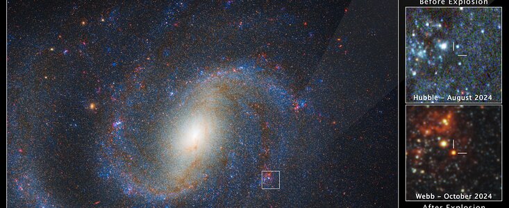 NGC 1637 (Hubble WFC3 and Webb NIRCam images)