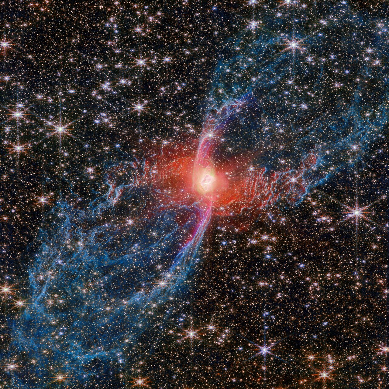 The Red Spider Nebula, caught by Webb