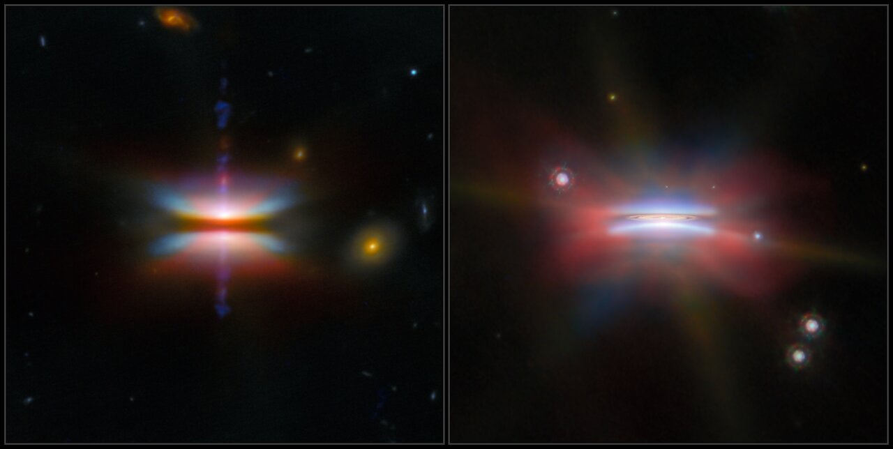 A pair of planet-forming discs