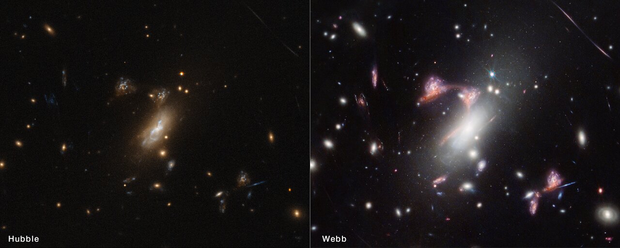 Question Mark Galaxy – Hubble and Webb