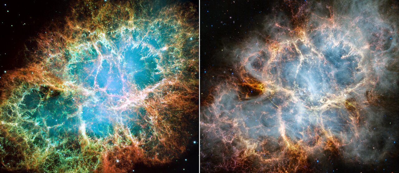 Hubble and Webb’s views of the Crab Nebula