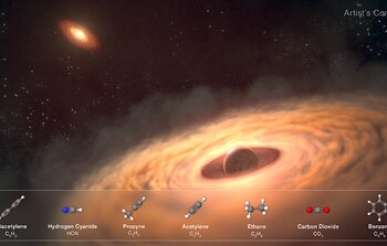 Illustration of moon-forming disc
