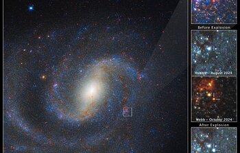 NGC 1637 (Hubble WFC3 and Webb NIRCam images)