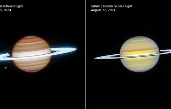 Saturn (2024 Webb and Hubble images, clean)