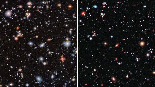 Transition video (Webb image with Hubble Ultra Deep Field)
