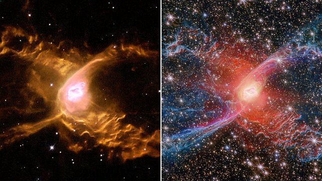 Transition video: Hubble and Webb views of NGC 6537