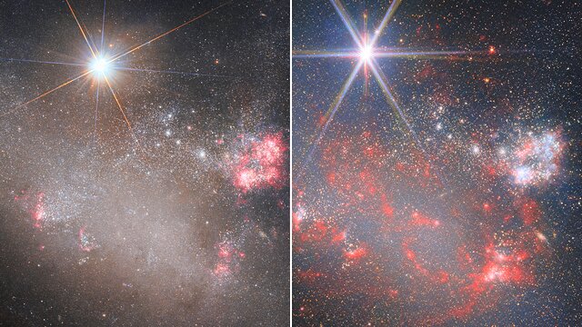 Video thumbnail for Transition video: Hubble and Webb views of Arp 263
