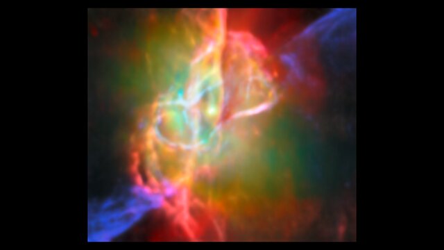 Pan video: Butterfly Nebula NGC 6302 (Webb and ALMA image)