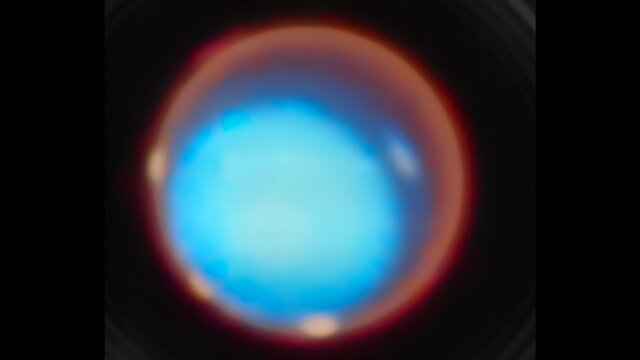 Uranus time-lapse rotation (January 2025, clean video)